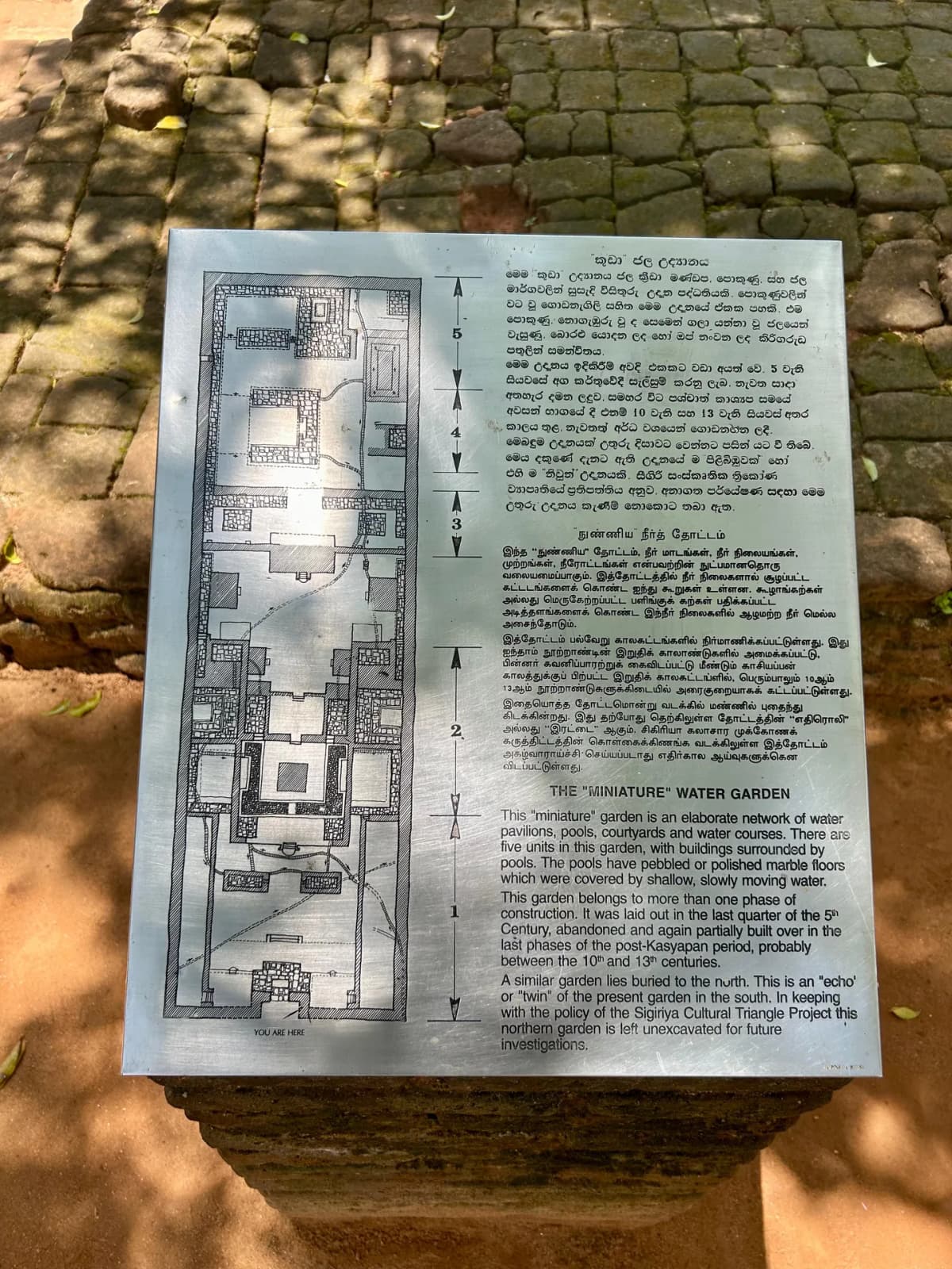 Helpful tourist map of the Sigiriya Rock Fortress area