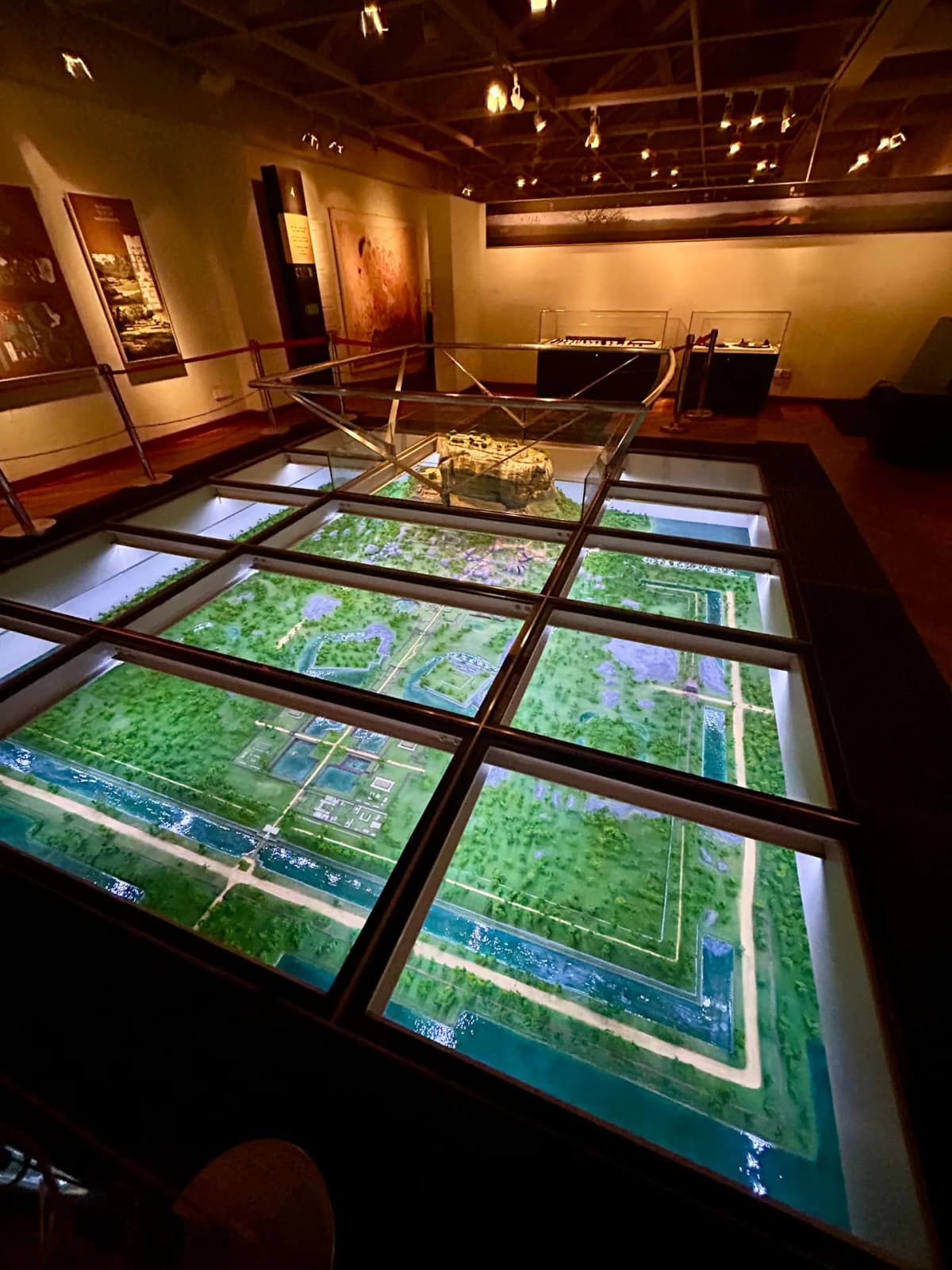 Map of the ancient Sigiriya Rock Fortress complex inside the museum