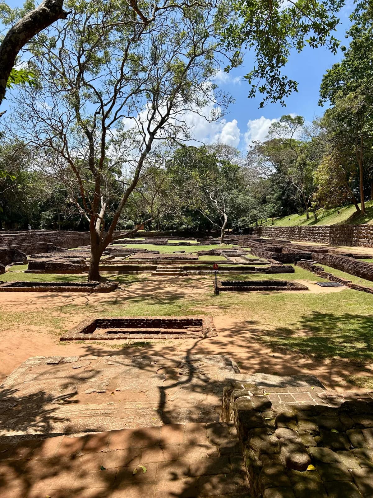 The stunning symmetric royal water gardens leading up to Sigiriya rock