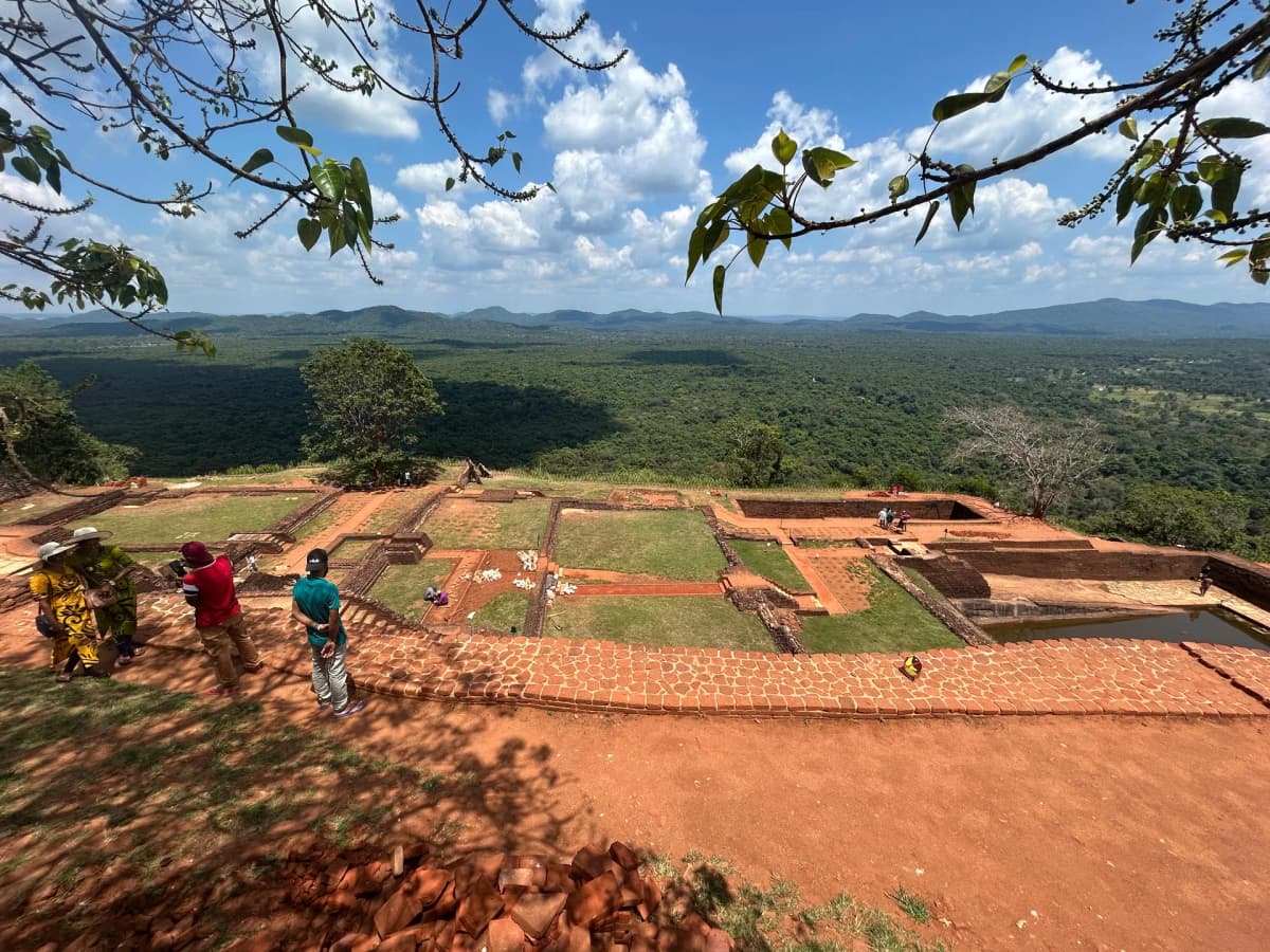 A beautiful scenic panoramic view of the jungle from the top of Sigiriya rock