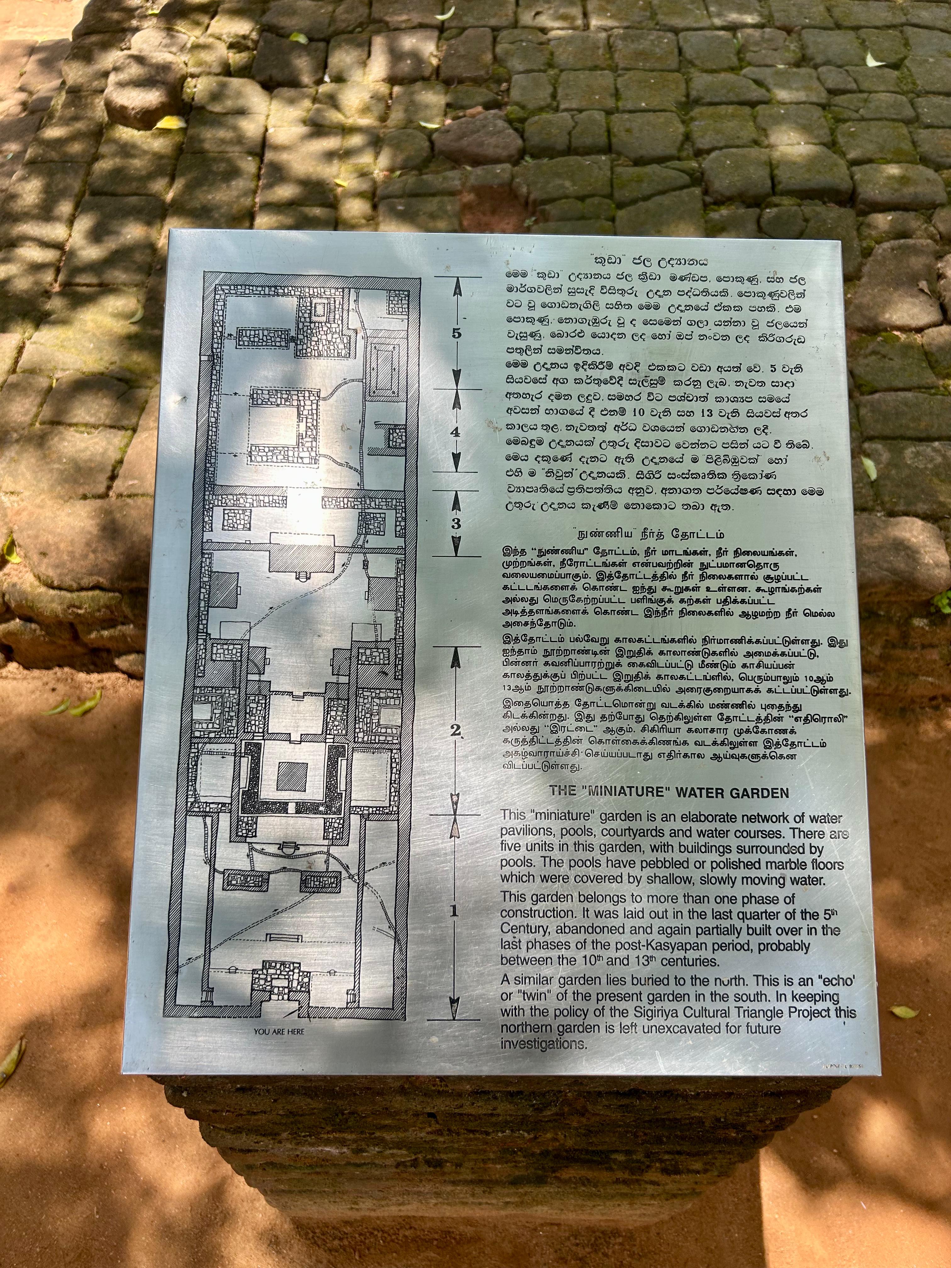 Helpful tourist map of the Sigiriya Rock Fortress area
